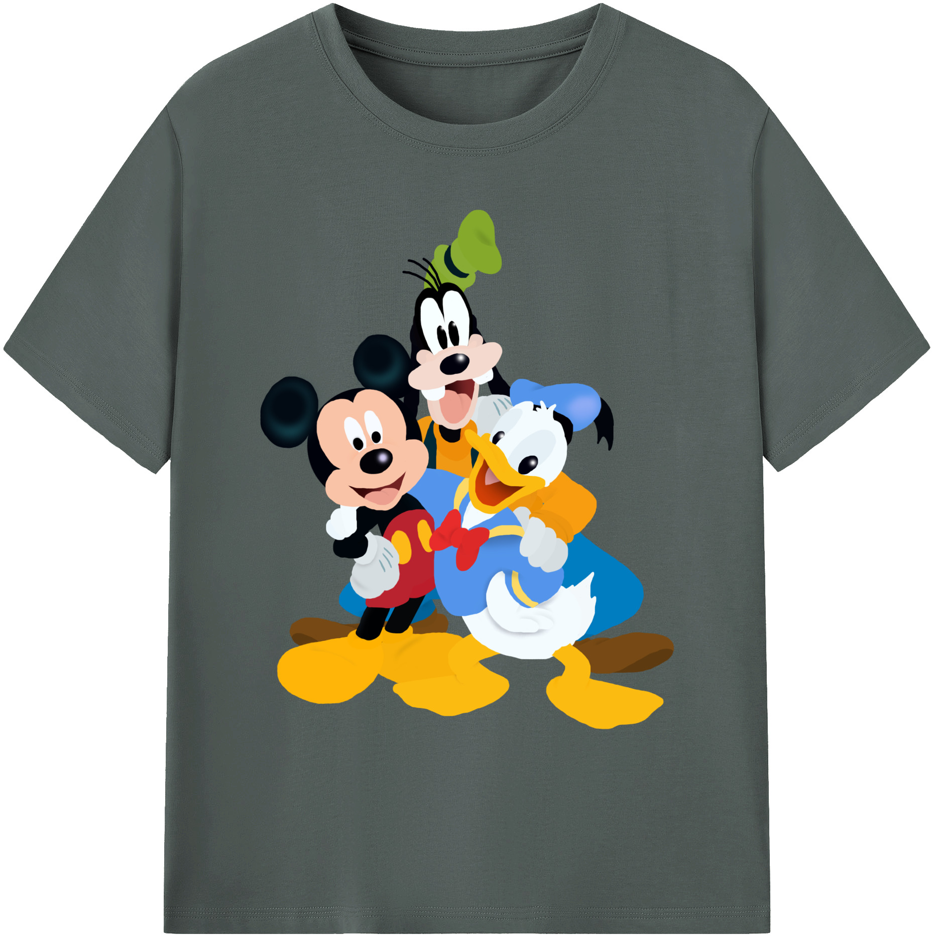 ミッキーマウス Mickey Mouse 綿100％ メンズ半袖Tシャツ｜肌触りやわらか＆通気性